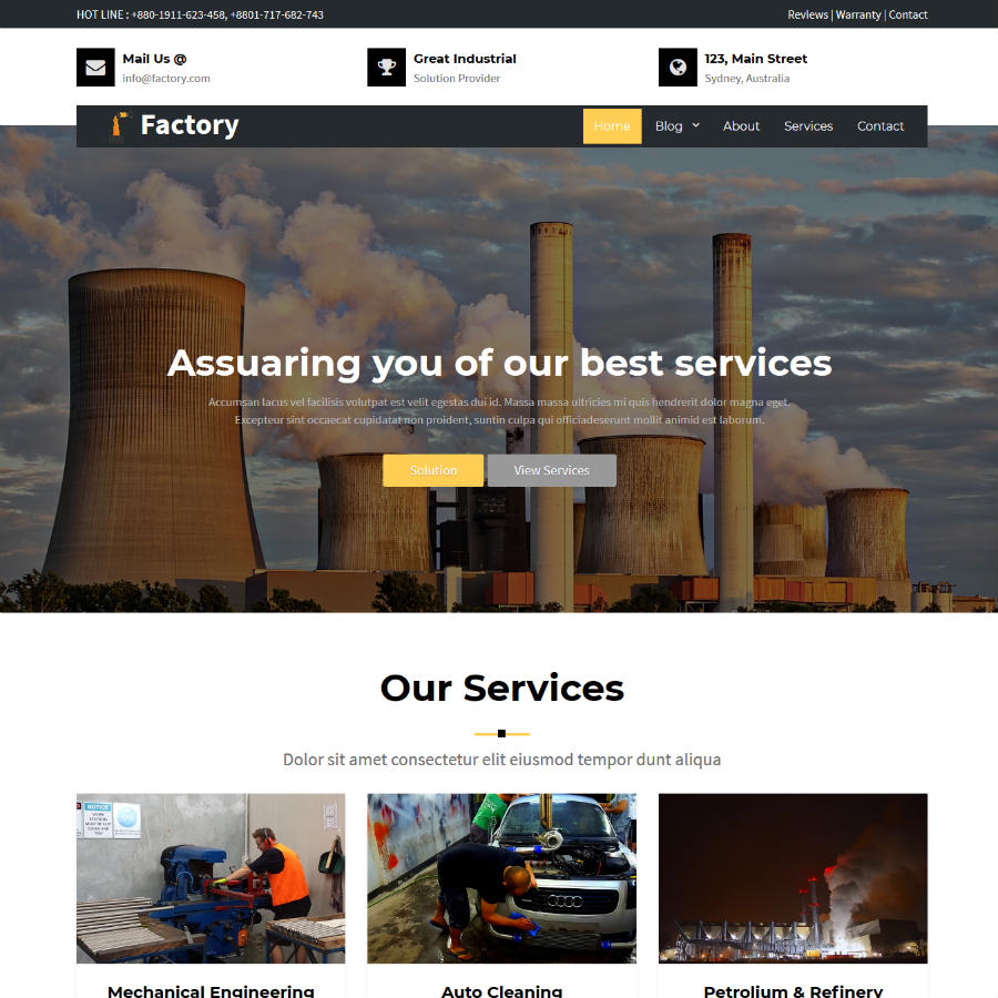 Added new theme : factory