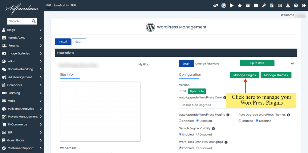≪Div≫Wordpress Plugins &Amp; Themes Management Made Easy With Softaculous≪/Div≫ Image 3 <div>wordpress plugins & themes management made easy with softaculous</div>