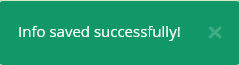 Info Saved Successfully Info saved successfully