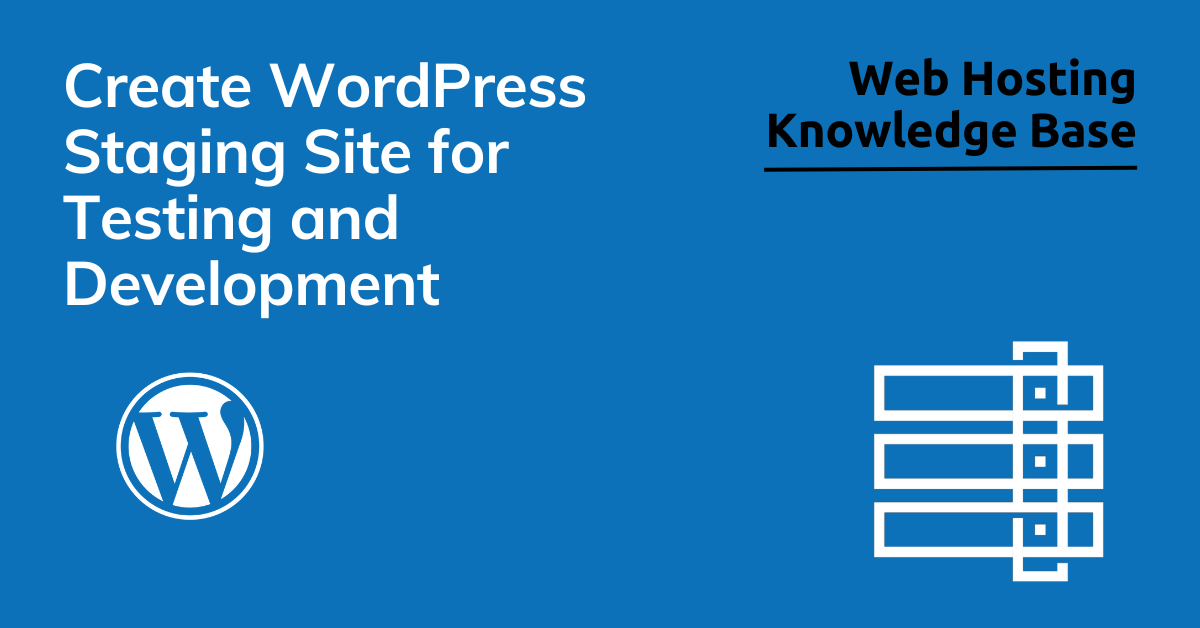 Create wordpress staging site