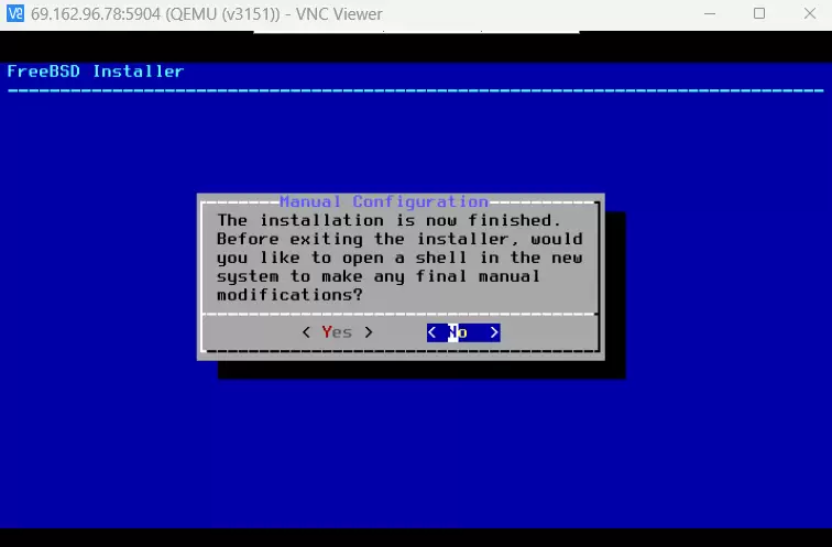 Open A Shell To Make Any Manual Configuration Changes Open a shell to make any manual configuration changes