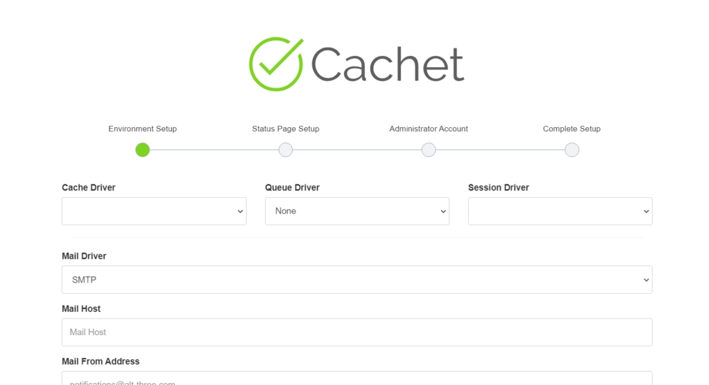 Self-Hosted Status Page: How To Deploy Cachet On Almalinux Vps Image 1 Cachet status page browser setup
