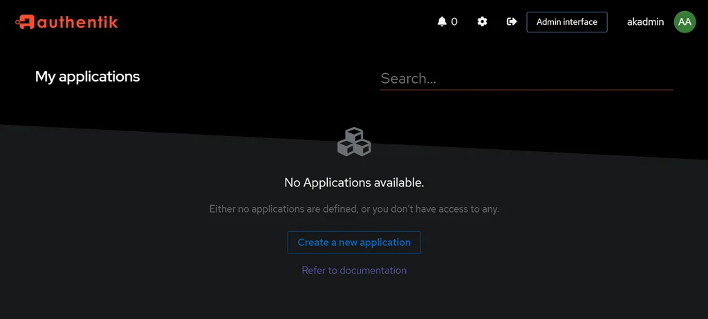 Install Authentik Idp On Debian Vps Image 2 Authentik home screen