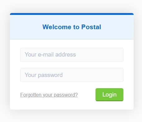 Easily Install And Run Postal Email Platform On Ubuntu Vps (5 Minute Guide) Image 1 Postal login screen