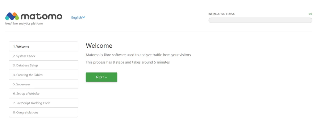 Matomo Install Matomo install