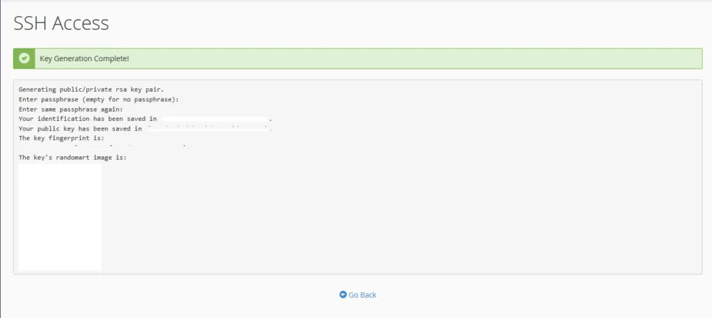 &Quot;Key Generation Completed&Quot; Notification "key generation completed" notification