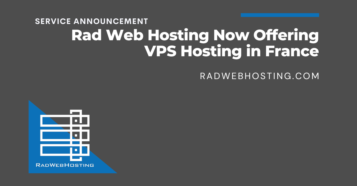Rad web hosting now offering vps hosting in france