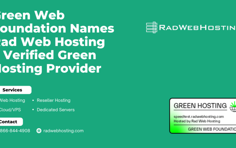 Rad Web Hosting Named Verified Green Hosting Provider By Green Web Foundation Image 1 Rad web hosting named verified green hosting provider by green web foundation