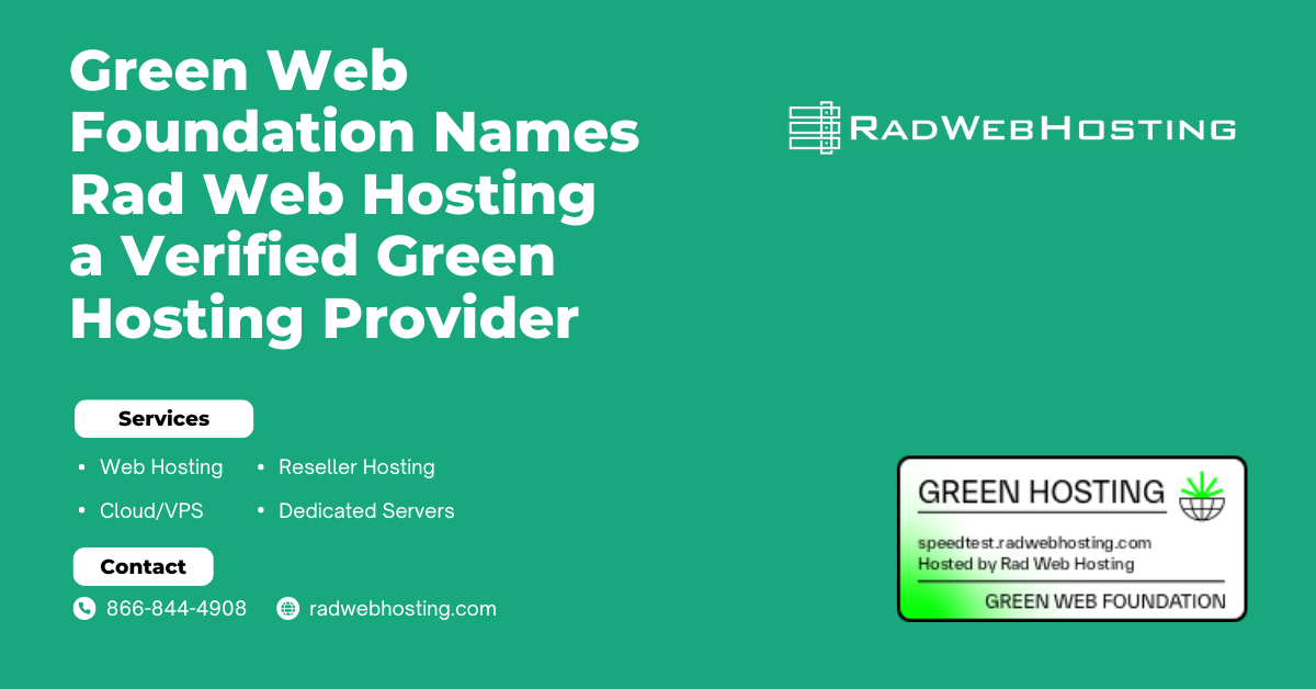 Rad Web Hosting Named Verified Green Hosting Provider By Green Web Foundation Image 9 Rad web hosting named verified green hosting provider by green web foundation