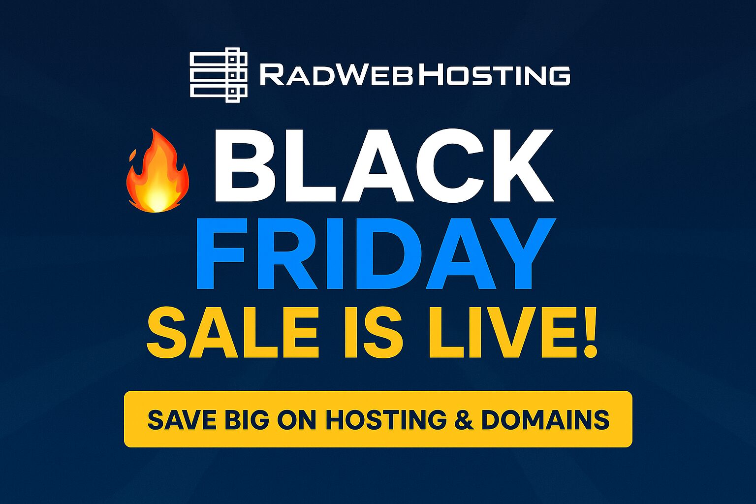 🔥 black friday sale is live at rad web hosting!