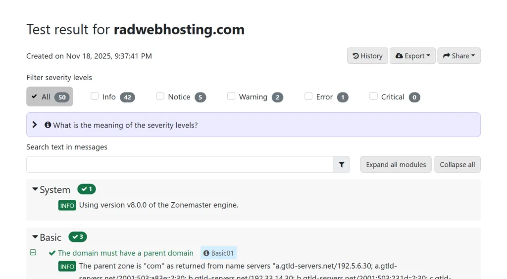 Zonemaster Results For Radwebhosting.com Zonemaster results for radwebhosting. Com