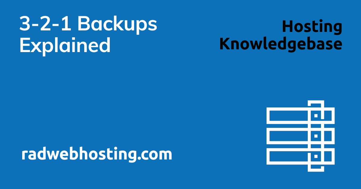 3-2-1 backups explained