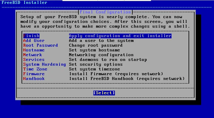 Final Configuration Final configuration - launch a freebsd 15 vps