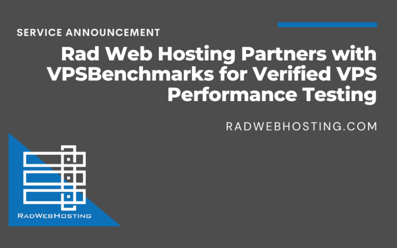 Rad web hosting partners with vpsbenchmarks for verified vps performance testing