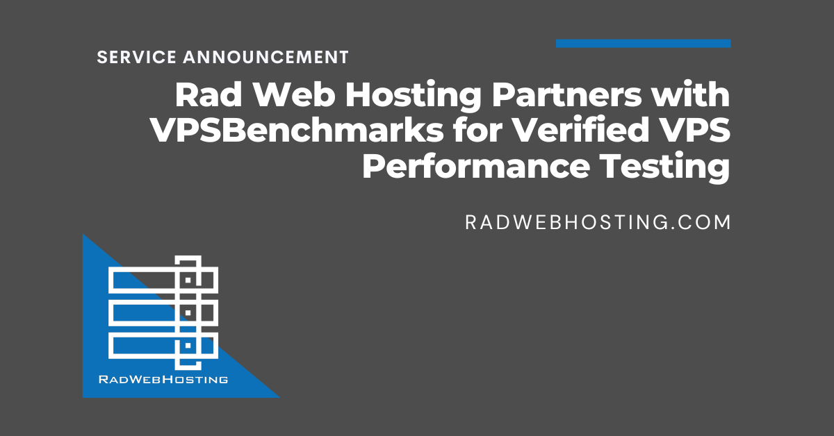 Rad web hosting partners with vpsbenchmarks for verified vps performance testing