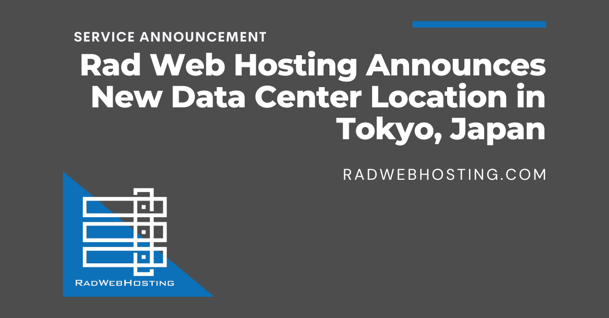 Rad web hosting announces new data center location in tokyo, japan