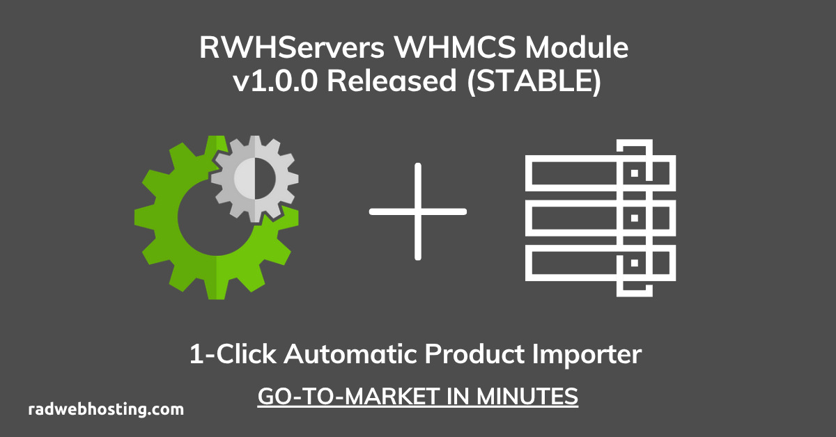 Announcing rwhservers for whmcs: payg vps & dedicated server reselling