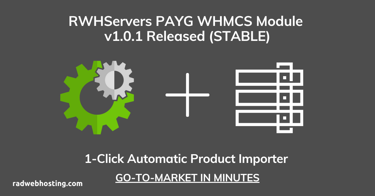 Rwhservers payg server module updated to v1. 0. 1