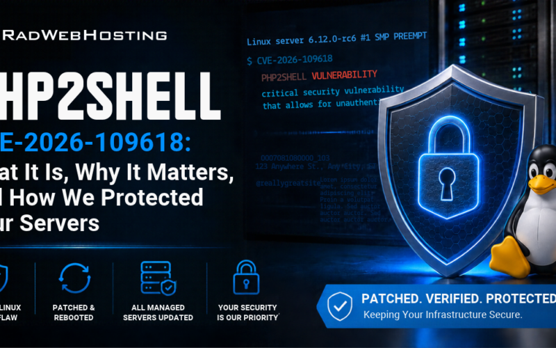 Rad Web Hosting Completes Critical Security Updates Across All Managed Cpanel Servers Image 1 Rad web hosting completes critical security updates across all managed cpanel servers